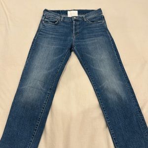 MOTHER Superior Women's Straight Leg Jeans - Blue The Scrapper Ankle